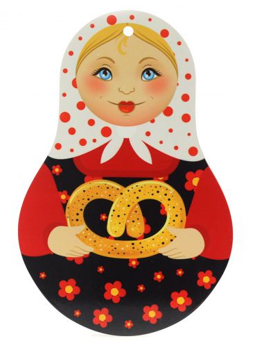 Souvenir Cutting Board - Matryoshka with Pretzel
