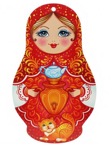 Board matryoshka souvenir &quot;With samovar&quot;