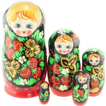 Matryoshka 5 seats big &quot;Like Khokhloma&quot;