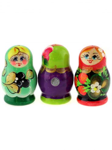 A set of assorted Matryoshka magnets (pack of 10 pcs)