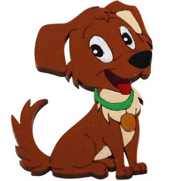 Magnet &quot;Doggy №2&quot; brown
