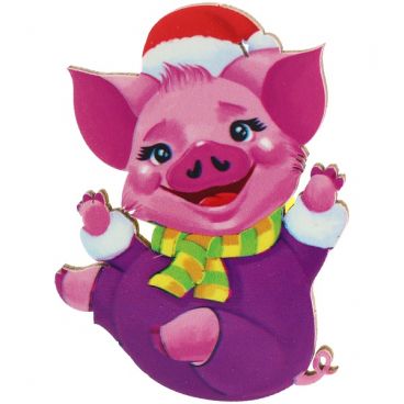 Magnet laser &quot;Piglet in a scarf&quot;