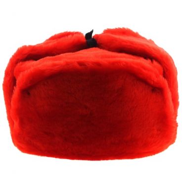 Hat ear flaps red size 62