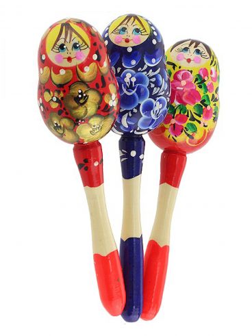 Rattle &quot;Matryoshka&quot; assorted 17 cm/souvenir