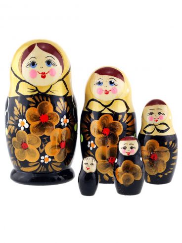 Matryoshka 5m suvenirka gold scarf