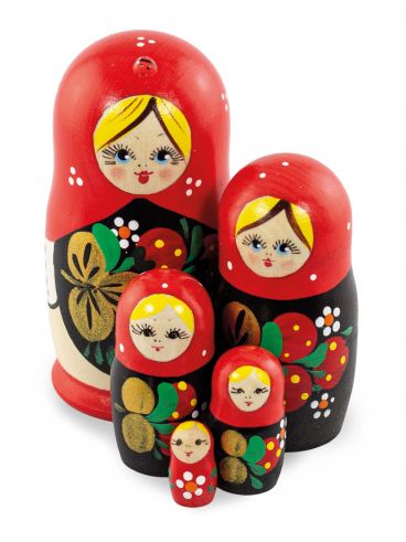 Matryoshka souvenir 5m red berries berries