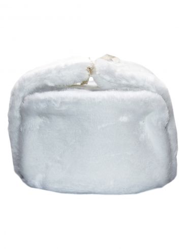 Winter white hat-earflaps size 58 / headdress