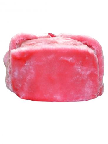 Winter pink hat-earflaps size 62 / headdress