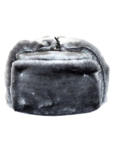 Winter grey hat-earflaps size 6 / headdress