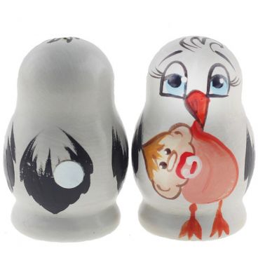 Magnet Animal Stork with a Girl