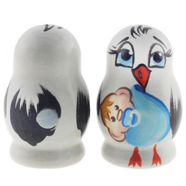 Magnet Animal Stork with a Boy