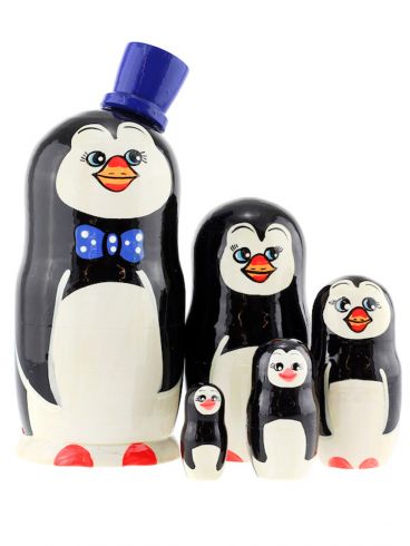Matryoshka-5 pet beds &quot;Penguin&quot; blue hat