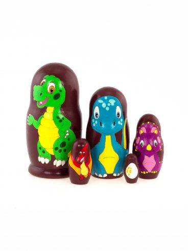 Matryoshka Dinosaurs 5 seats 10.5 cm