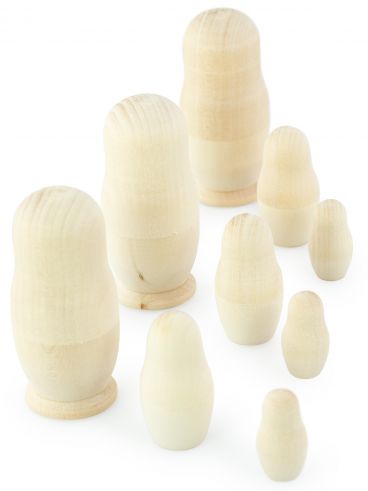 Matryoshka 3 sets of 3 pcs 7 cm for DIY