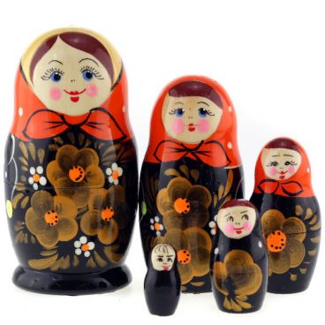 Matryoshka 5m suvenirka orange scarf