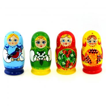 Lot 4 sets of 5 pcs Matyroshka Seasons