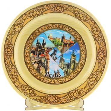 Plate wooden large &quot;Prague&quot;