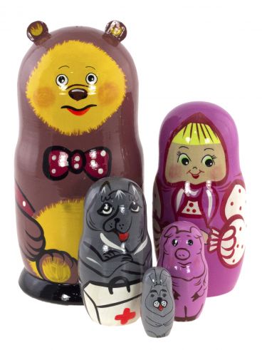 Matryoshka 5 places average fairy Tale. &quot;Masha and the bear&quot;