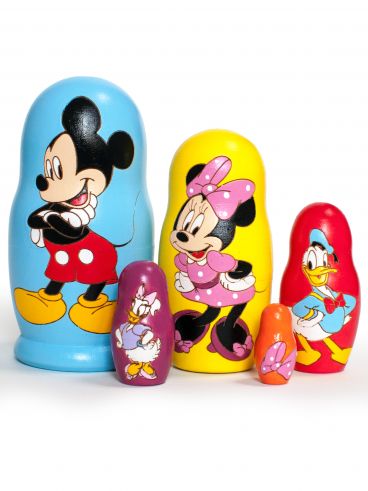 Матрешка 5 мест Микки Маус