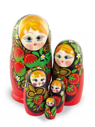 Matryoshka 5 places average &quot;Like Khokhloma&quot;