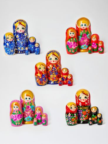 Matryoshka 5 places medium - assorted
