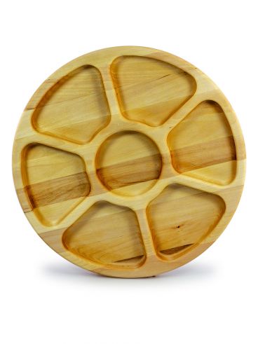 Shallow plate with 7 compartments assorted dishes