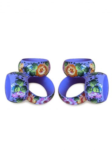 Set of rings for napkins colored 6pcs