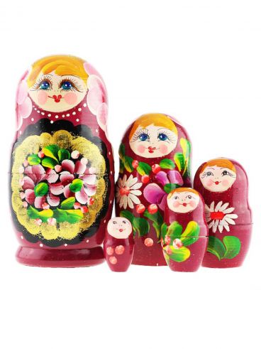 Matryoshka doll gold medallion 5pcs