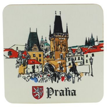 Set of coasters for beer 6 pcs. Prague-2 9 * 9