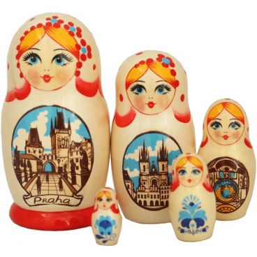 Matryoshka Prague 5 seats white-red