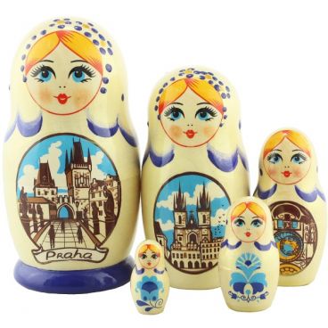 Matryoshka Prague 5 seats white-blue