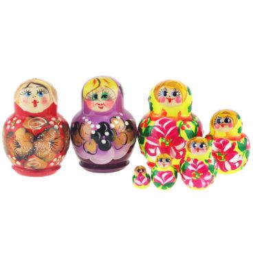 Matryoshka-mini set 5 assorted places 5pcs in a package