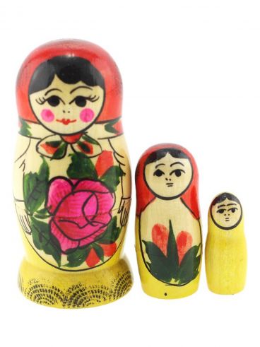 Matryoshka classic 4 pcs red top