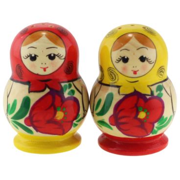 Set for kitchen &quot;Salt and pepper&quot; yellow-red