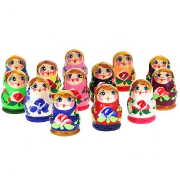 Set Thimble Matryoshka assorted 10pcs