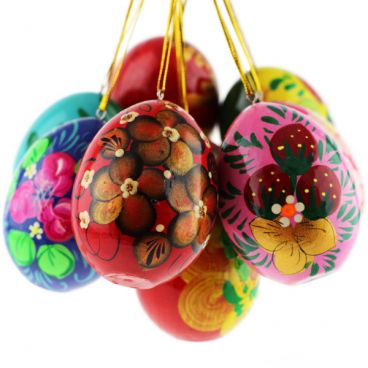 Set Egg flowers on a string assorted 5pcs/pack