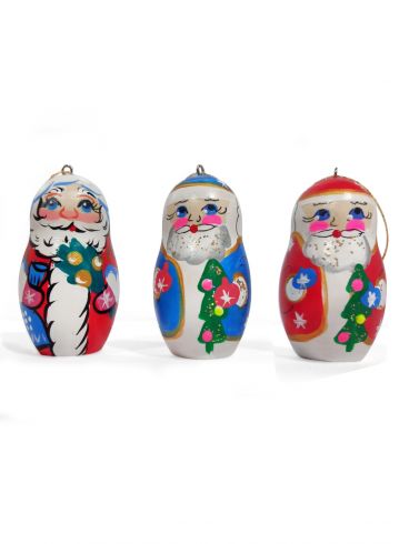 Set of Christmas tree toy Santa Claus assorted (pack of 5 pcs)