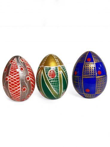 Easter egg Pysanka colored in assortment