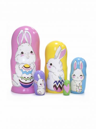 Matryoshka 5 places Easter Bunny