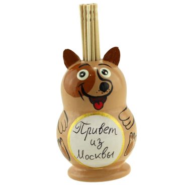 Stand for toothpicks &quot;Dog.Hello from Moscow&quot;