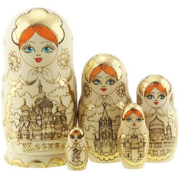 Matryoshka a little girl 5 places &quot;Moscow&quot;