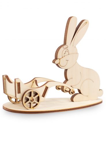 Egg stand &quot;Bunny with a cart&quot; for DIY