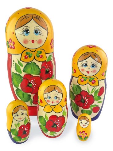 Matryoshka Maidan 5 pcs middle mixed colors