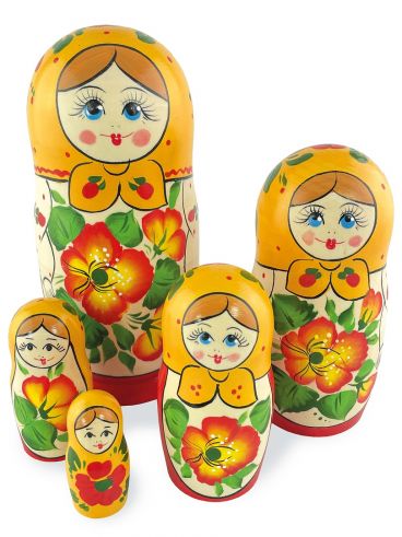 Matryoshka Maidan 5 pcs middle mixed colors