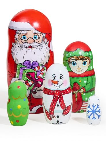 Matryoshka 5 pcs &quot;Santa Claus&quot;