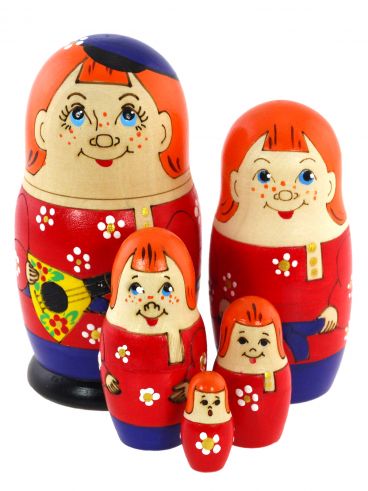 Matryoshka 5 pcs &quot;Russian boy&quot;