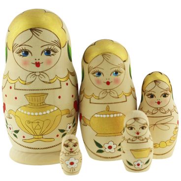 Matryoshka woman 5 places &quot;Samovar&quot;