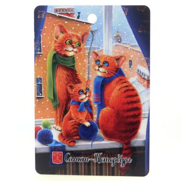 Souvenir board &quot;St. Petersburg cats-4&quot;