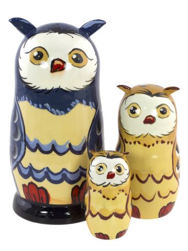 Matryoshka animal-3 space &quot;Filin dark gray&quot;