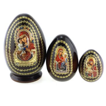 Egg Religion 3 places brown &quot;Zhirovitskaya Mother of God&quot;